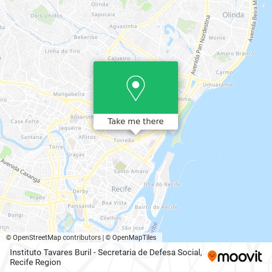 Instituto Tavares Buril - Secretaria de Defesa Social map