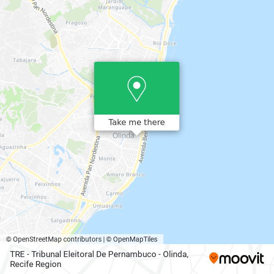 TRE - Tribunal Eleitoral De Pernambuco - Olinda map