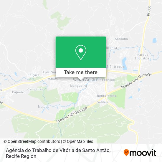 Agência do Trabalho de Vitória de Santo Antão map