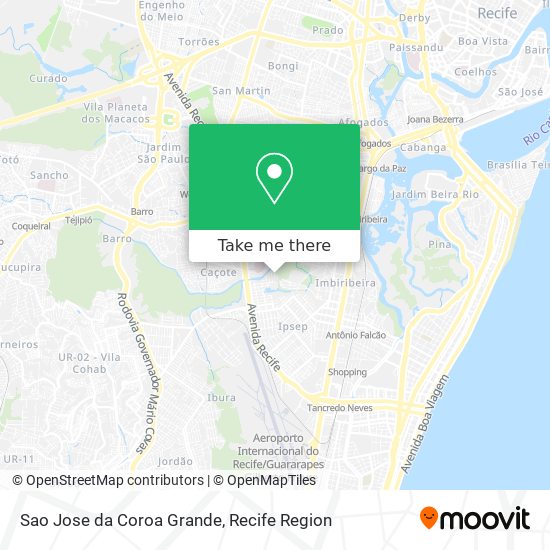Sao Jose da Coroa Grande map