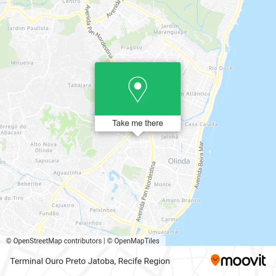 Terminal Ouro Preto Jatoba map