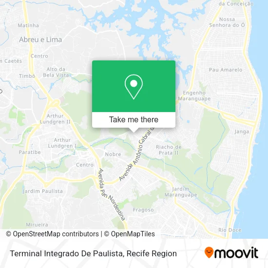 Terminal Integrado De Paulista map