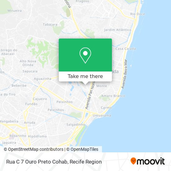 Rua C 7 Ouro Preto Cohab map
