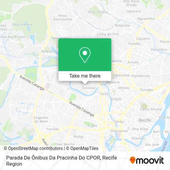 Parada De Ônibus Da Pracinha Do CPOR map