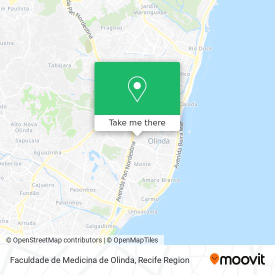 Mapa Faculdade de Medicina de Olinda