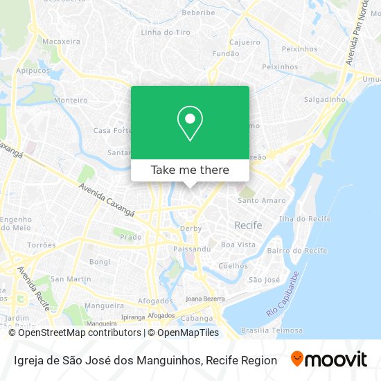 Mapa Igreja de São José dos Manguinhos