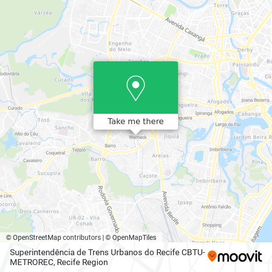Superintendência de Trens Urbanos do Recife CBTU-METROREC map