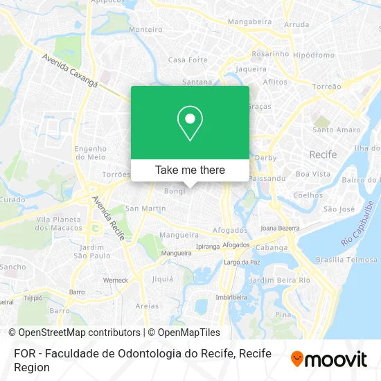 FOR - Faculdade de Odontologia do Recife map