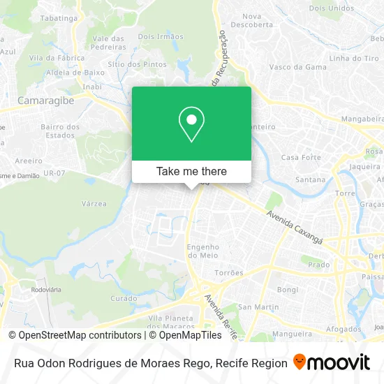 Rua Odon Rodrigues de Moraes Rego map