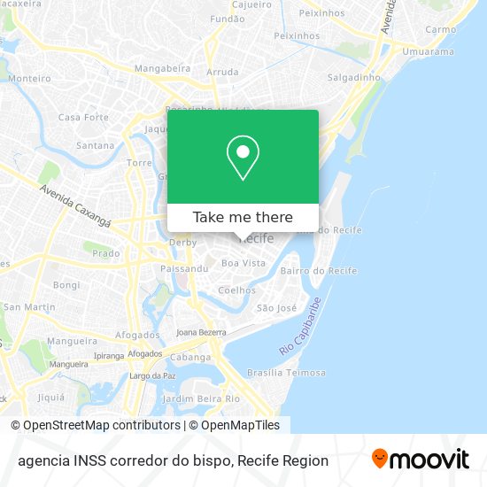 agencia INSS corredor do bispo map