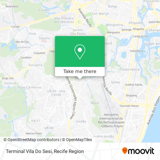 Mapa Terminal Vila Do Sesi