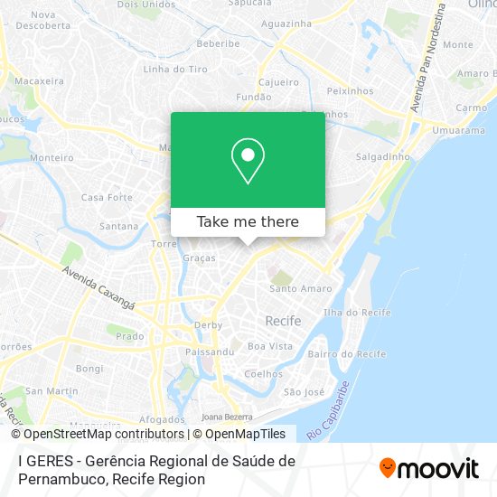 I GERES - Gerência Regional de Saúde de Pernambuco map