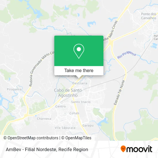 AmBev - Filial Nordeste map