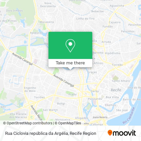 Rua Ciclovia república da Argélia map