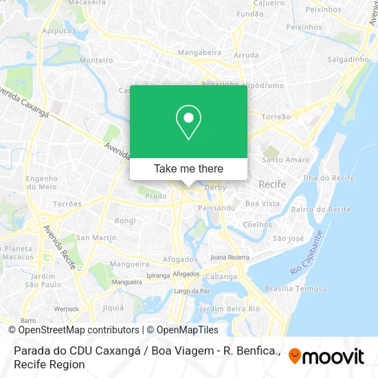 Parada do CDU Caxangá / Boa Viagem - R. Benfica. map