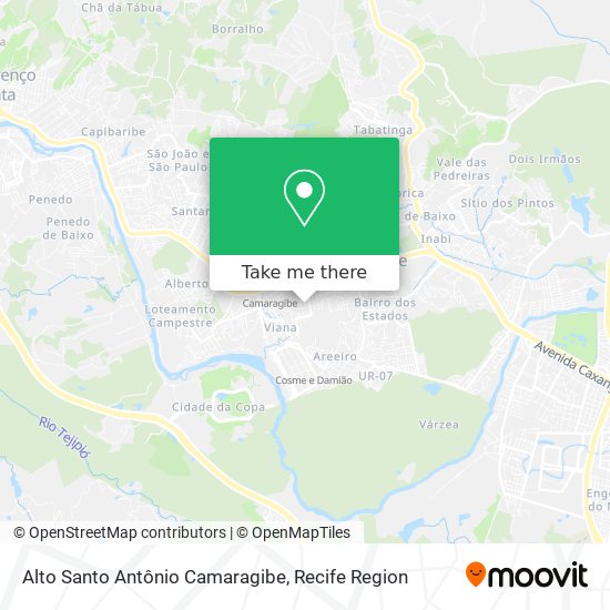 Alto Santo Antônio Camaragibe map