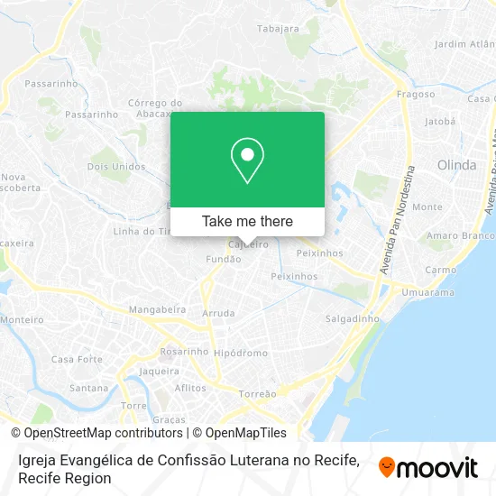 Igreja Evangélica de Confissão Luterana no Recife map