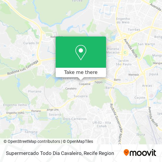 Supermercado Todo Dia Cavaleiro map