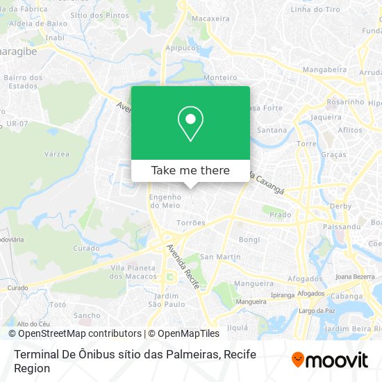 Terminal De Ônibus sítio das Palmeiras map