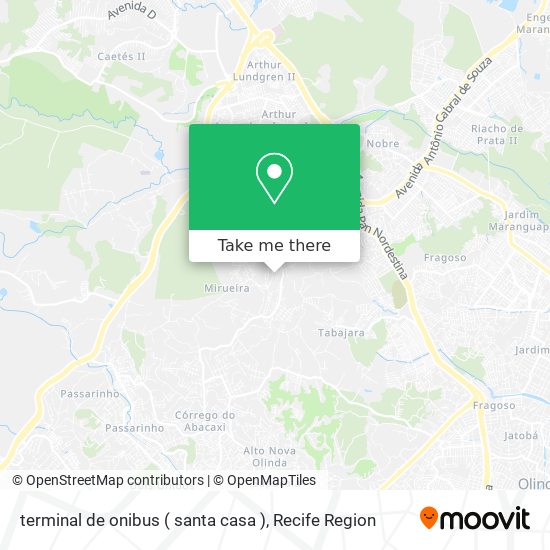 terminal de onibus ( santa casa ) map