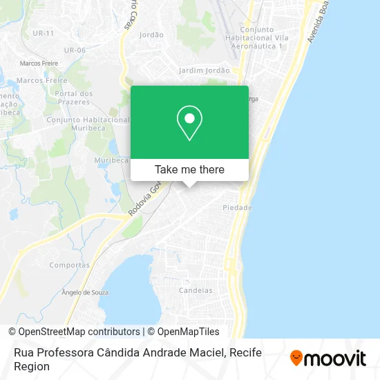 Rua Professora Cândida Andrade Maciel map