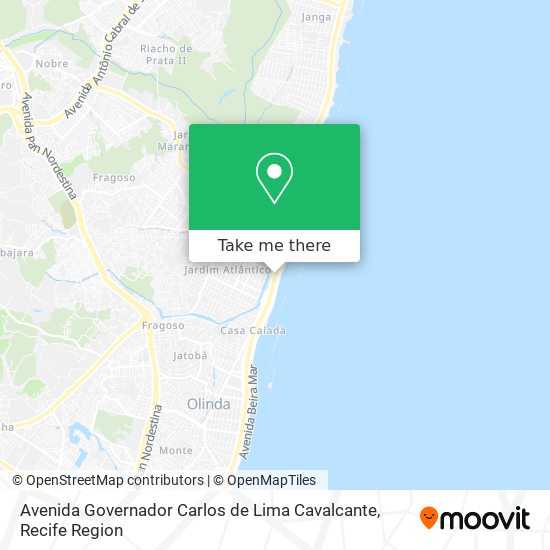 Mapa Avenida Governador Carlos de Lima Cavalcante