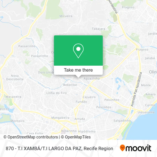 870 - T.I XAMBÁ / T.I LARGO DA PAZ map