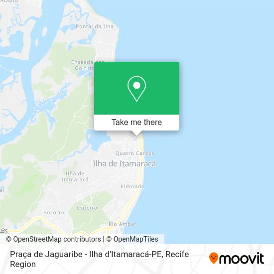 Praça de Jaguaribe - Ilha d'Itamaracá-PE map