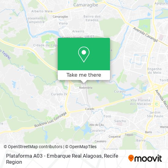 Plataforma A03 - Embarque Real Alagoas map