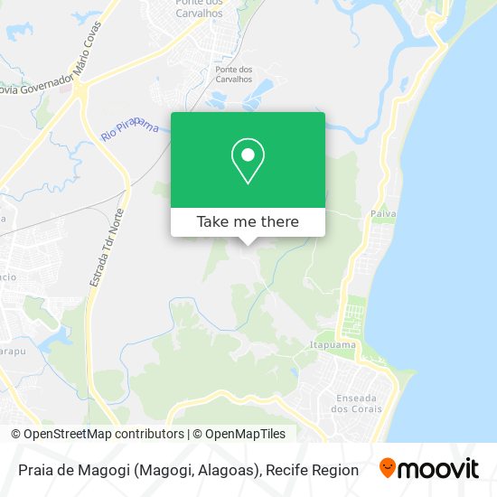 Praia de Magogi (Magogi, Alagoas) map