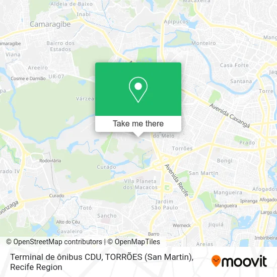 Terminal de ônibus CDU, TORRÕES (San Martin) map
