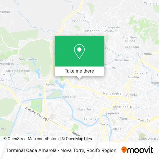 Terminal Casa Amarela - Nova Torre map
