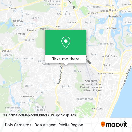 Dois Carneiros - Boa Viagem map