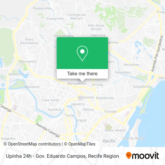 Upinha 24h - Gov. Eduardo Campos map