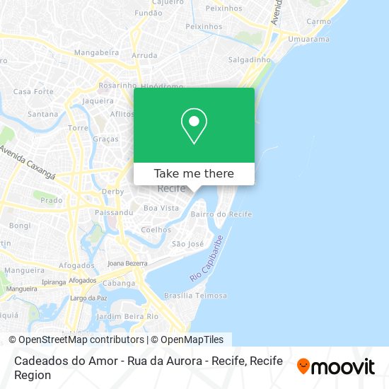 Cadeados do Amor - Rua da Aurora - Recife map