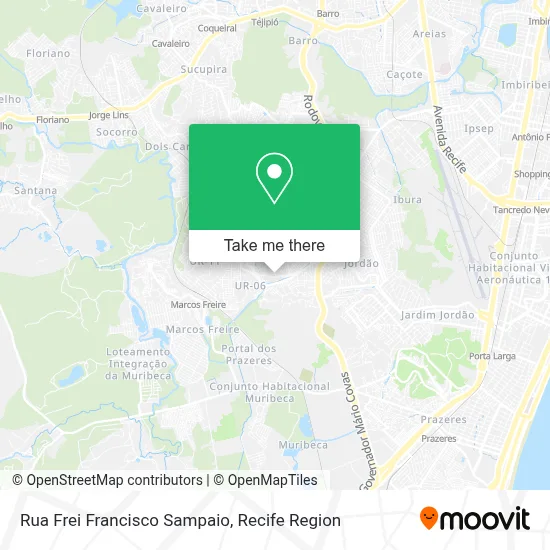 Rua Frei Francisco Sampaio map