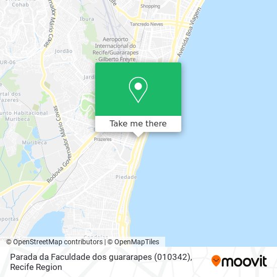 Parada da Faculdade dos guararapes (010342) map