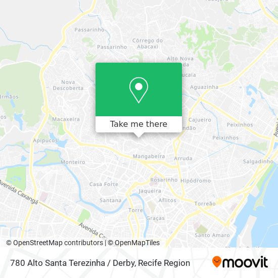 780 Alto Santa Terezinha / Derby map