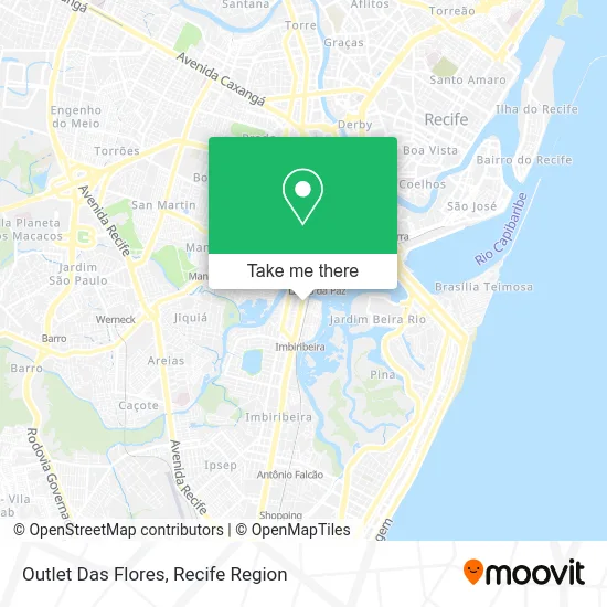 Outlet Das Flores map