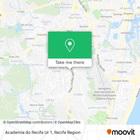 Academia do Recife Ur 1 map