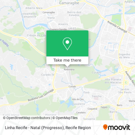 Linha Recife - Natal (Progresso) map