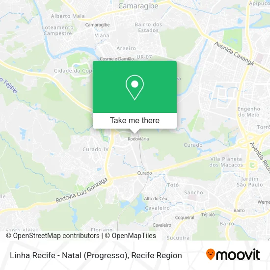 Linha Recife - Natal (Progresso) map