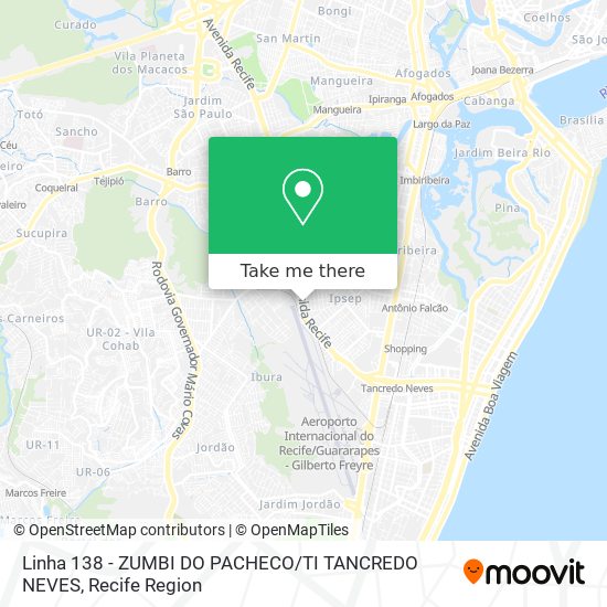 Linha 138 - ZUMBI DO PACHECO / TI TANCREDO NEVES map