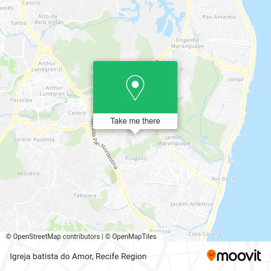 Igreja batista do Amor map