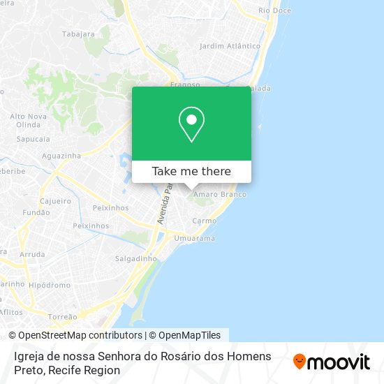 Igreja de  nossa Senhora do Rosário dos Homens Preto map