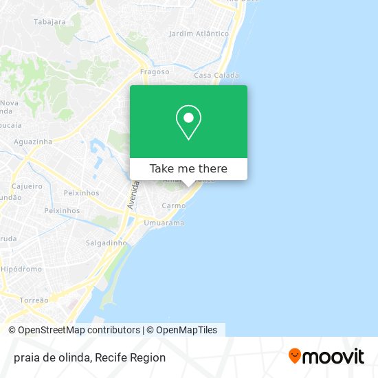 praia de olinda map