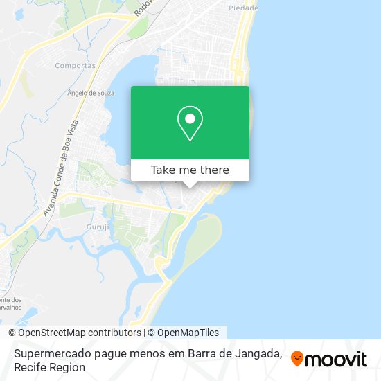 Supermercado pague menos em Barra de Jangada map