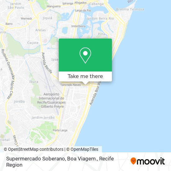 Mapa Supermercado Soberano, Boa Viagem.