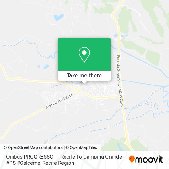 Onibus PROGRESSO --- Recife To Campina Grande --- #PS #Calceme map