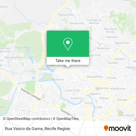 Rua Vasco da Gama map